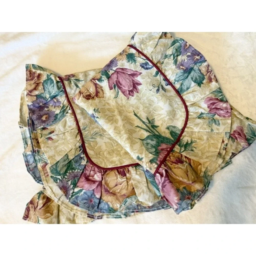 Pair of Floral Ruffled Pillow Shams Cottagecore Farmhouse, Dan River